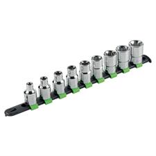 SET 9 CHIAVI A BUSSOLA 1/2 TORX CON SUPPORTO IN PLASTICA