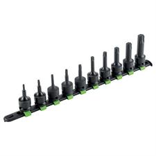 SET 10 INSERTI A BUSSOLA TORX RINFORZATI DA 1/2