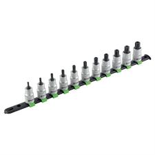 SET 11 INSERTI A BUSSOLA RIBE FORATI 1/2 SU SUPPORTO IN PLASTIC