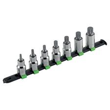 SET 7 INSERTI A BUSSOLA XZN DA 1/2 SU SUPPORTO IN PLASTICA