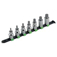 SET 7 INSERTI A BUSSOLA XZN DA 1/2 SU SUPPORTO IN PLASTICA