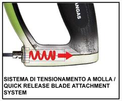 ARCHETTO CON LAMA HSS BI-METAL E CORPO IN BI-MATERIALE ANTI-URTO