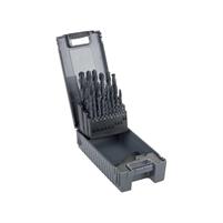 SET 25 PUNTE ELICOIDALI CILINDRICHE IN ACCIAIO HSS VER. RETTIFIC
