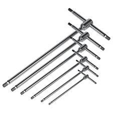 SET CHIAVI A T MASCHIO ESAGONALE CON ASTA FISSA PZ 7