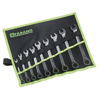 SET 9 CHIAVI COMBINATE A CRICCO REVERSIBILE IN ROTOLO DI NYLON