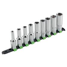 SET 9 CHIAVI A BUSSOLA 1/2 SRIE LUNGA TORX CON SUPPORTO IN PLAS