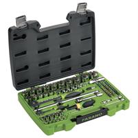 SET 74 UTENSILI DA 1/4 E 1/2 + ACCESSORI IN CASSETTA