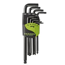 SET 9 CHIAVI MASCHIO A L CON IMPRONTA TORX E TESTA SFERICA