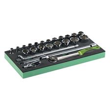 MODULO IN GOMMA 25 UTENSILI DA 1/2 + ACCESSORI