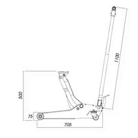 SOLLEVATORE IDRAULICO A CARRELLO 3,5 TON - MOD. CORTO E RIBASSAT