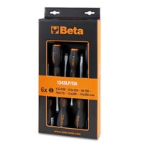 SERIE 6 GIRAVITE BATTERE PER VITI TESTA CON TAGLIO 1243LP/D6