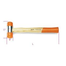 MAZZUOLA BATTENTI INTERCAMB. PLASTICA MANICO LEGNO 1390/45