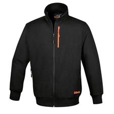 FELPA ZIP LUNGA NERO 7664N