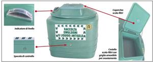 SERBATOIO PER RACCOLTA EMULSIONI O LIQUIDO ANTIGELO 250L